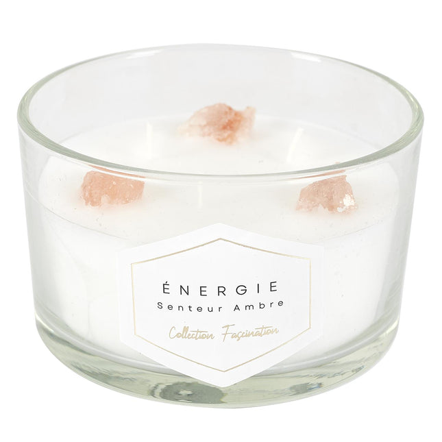 Aromātiska svece ar dekoratīviem akmeņiem