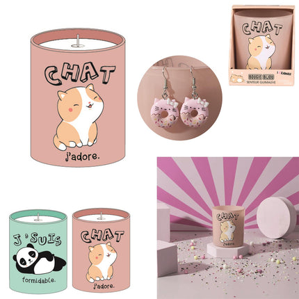 Kawaii aromātiskā svece ar rot'[am komplektā