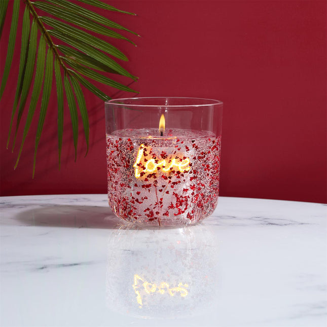 Neona efekta Aromātiska svece vaniļa