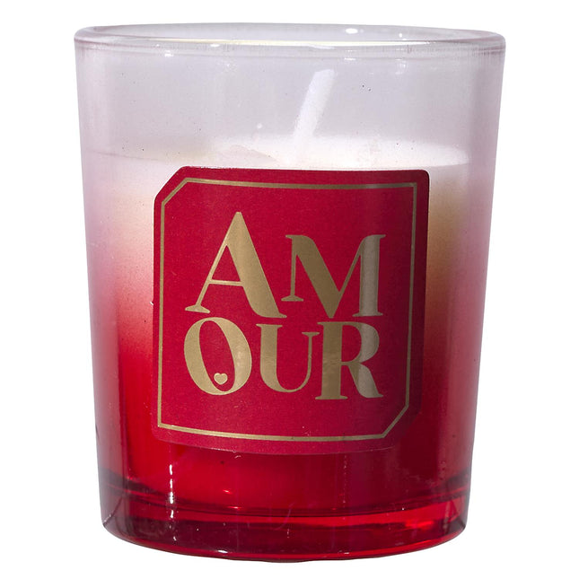 Romantisku aromātisko sveču komplekts “AMOUR” – dāvanu kaste ar mīlestības vēstījumiem