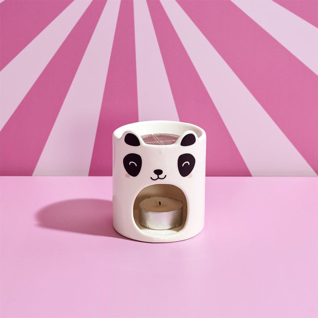 Kawaii aromlampas / sveču sildītājs (kaķītis & panda)+ dāvanā vasks(vaniļas aromāts)