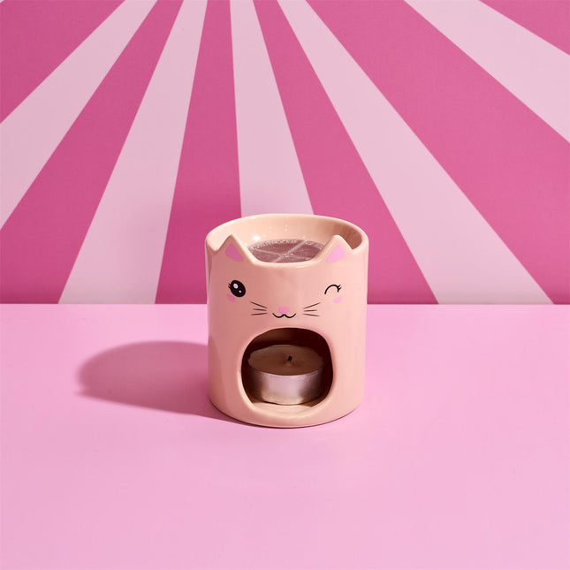 Kawaii aromlampas / sveču sildītājs (kaķītis & panda)+ dāvanā vasks(vaniļas aromāts)