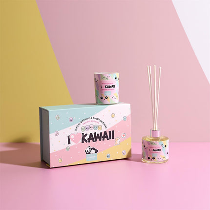 Svece ar telpu aromātu  KAWAII dāvanu komplekts