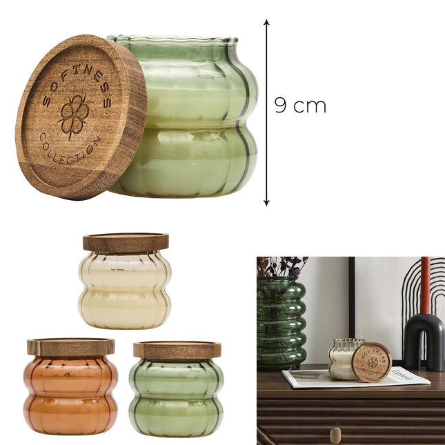 Aromātiskā svece ar koka vāciņu