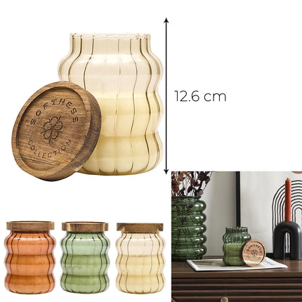 Aromātiskā svece ar koka vāciņu