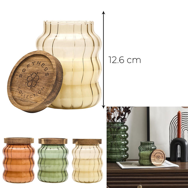 Aromātiskā svece ar koka vāciņu