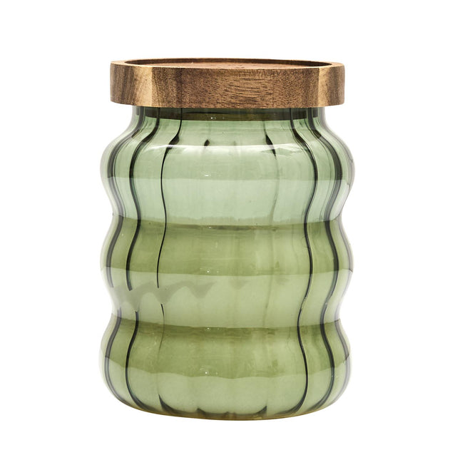 Aromātiskā svece ar koka vāciņu