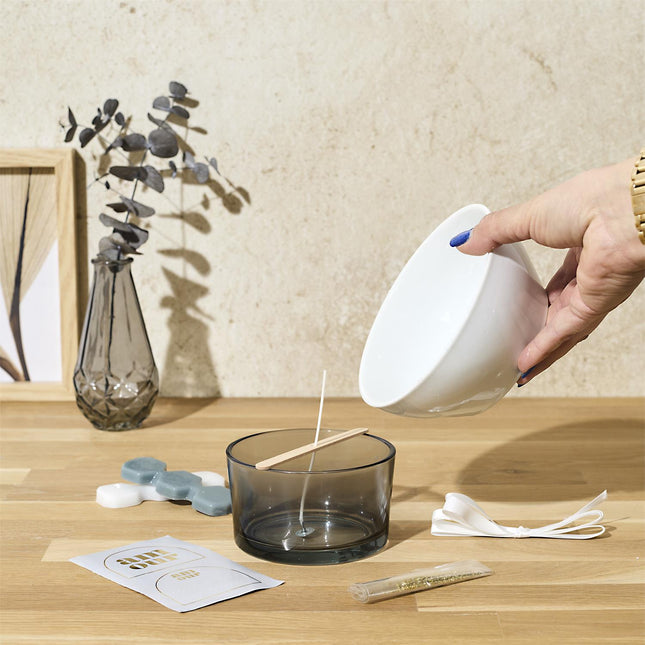 Sveču komplekts ar stikla trauku – izveido savu aromātisko sveci mājās