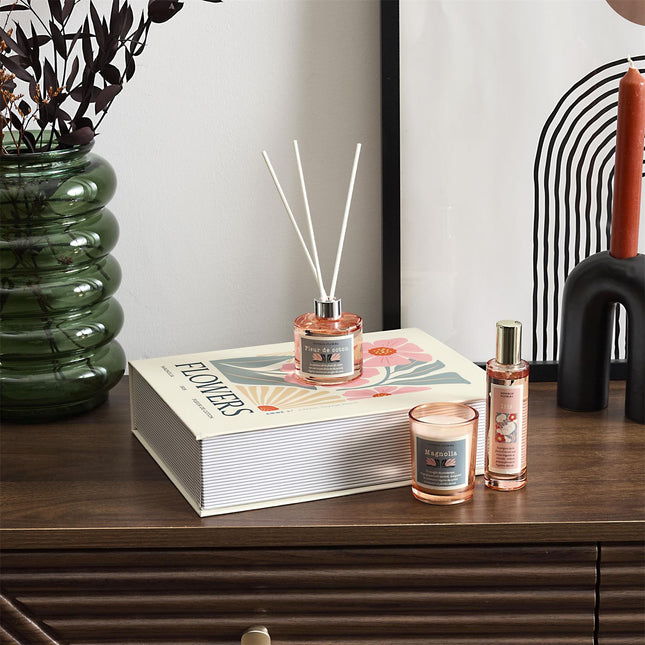 Dāvanu komplekts “Voyage Floral – FLOWERS”  Aromātiskais sprejs + difuzors + svece