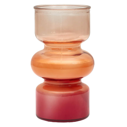 Aromātiskā svece krāsainā stikla burbuļvāzē – 53 h degšanas laiks | Passion Fruit & Matcha