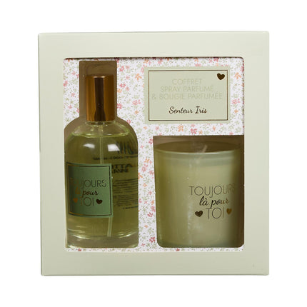 Aromātiskā svece un telpas spreja dāvanu komplekts “For Her” – 100 ml + 12h