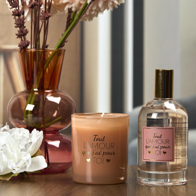 Aromātiskā svece un telpas spreja dāvanu komplekts “For Her” – 100 ml + 12h