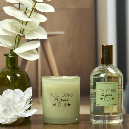 Aromātiskā svece un telpas spreja dāvanu komplekts “For Her” – 100 ml + 12h