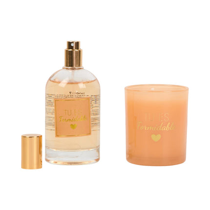 Aromātiskā svece un telpas spreja dāvanu komplekts “For Her” – 100 ml + 12h