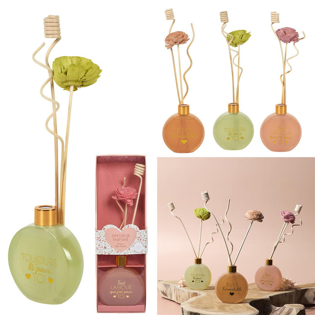 Aromātiskais difuzors ar ziedu – dāvanu komplekts 50 ml