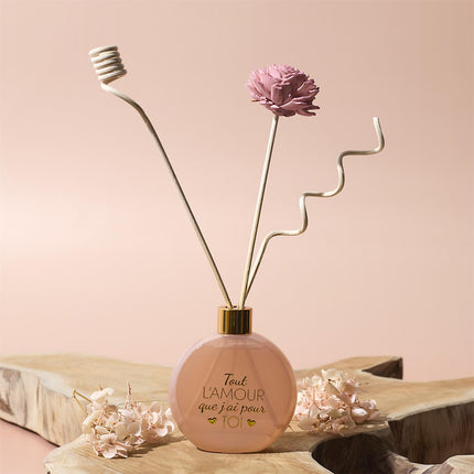 Aromātiskais difuzors ar ziedu – dāvanu komplekts 50 ml