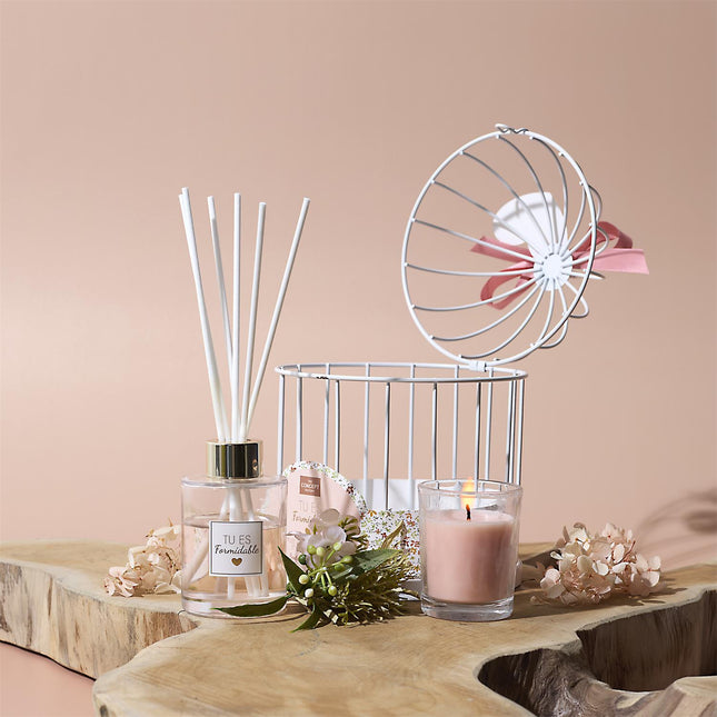 Dekoratīvs aromātiskais dāvanu komplekts būrītī