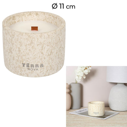 Dekoratīva svece ar koka dakti – Terra Nova