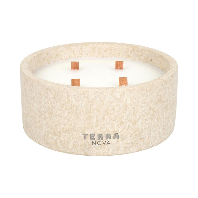Aromātiskā svece TERRA NOVA ar četrām koka daktīm