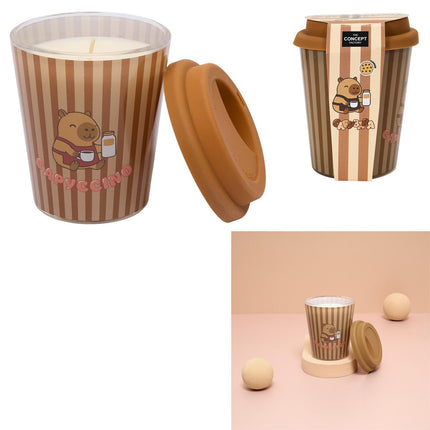 Capyccino aromātiskā svece ar kapibaras dizainu – Cookie, 240 g