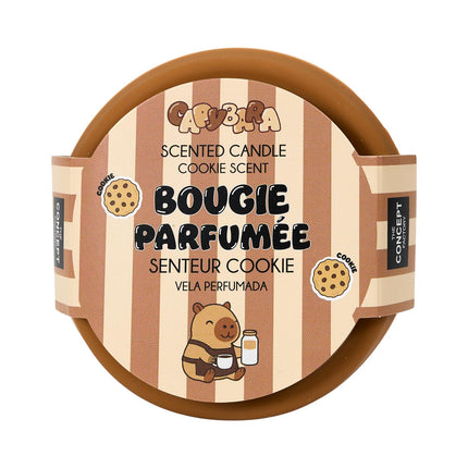 Capyccino aromātiskā svece ar kapibaras dizainu – Cookie, 240 g