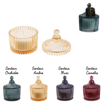 Kristāla trauciņa svece ar vāciņu – vairākos aromātos