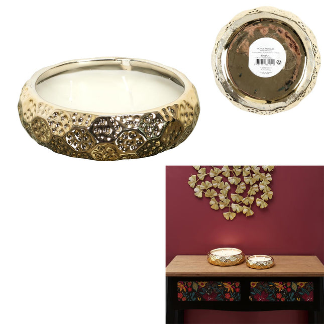 Luksusa aromātiskā svece zelta traukā