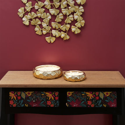 Luksusa aromātiskā svece zelta traukā