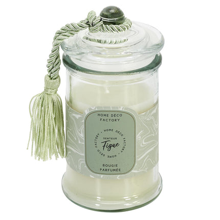 Aromātiskā svece stikla traukā ar vāciņu