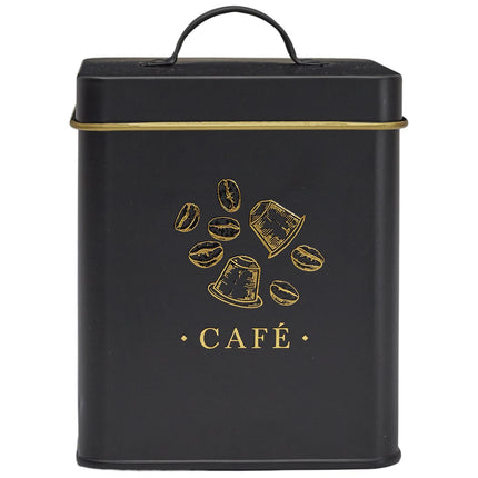 Melns, zelts metāla virtuves organizātors