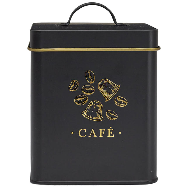 Melns, zelts metāla virtuves organizātors