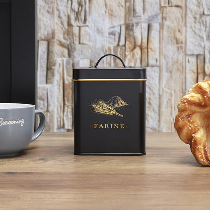 Melns, zelts metāla virtuves organizātors