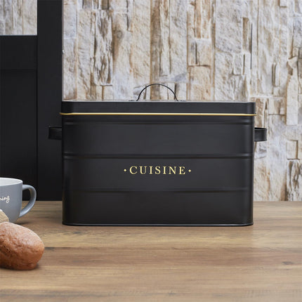 Melns, zelts metāla virtuves organizātors