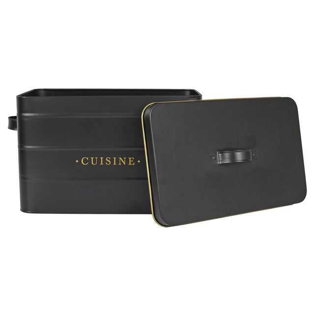 Melns, zelts metāla virtuves organizātors