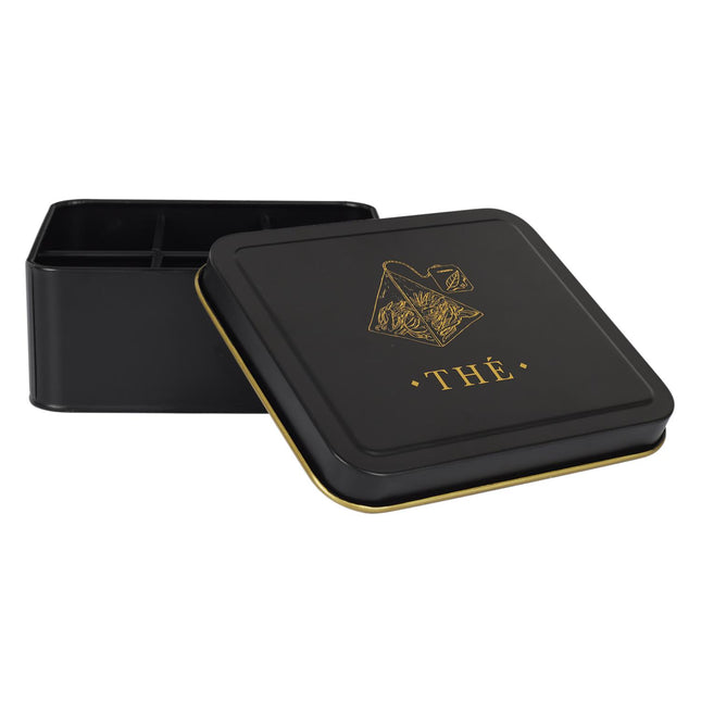 Melns, zelts metāla virtuves organizātors