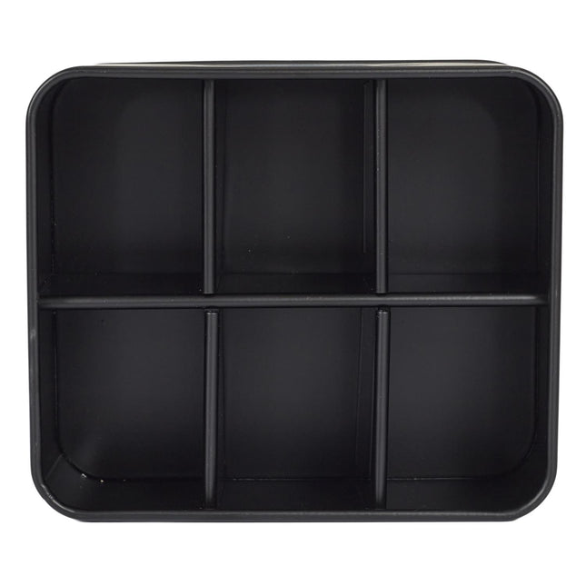 Melns, zelts metāla virtuves organizātors