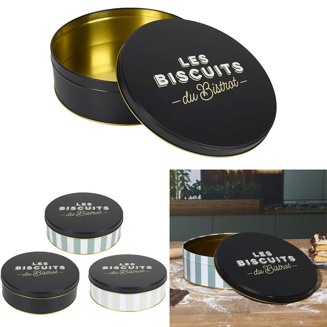 Metāla cepumu trauks “Les Biscuits du Bistrot”