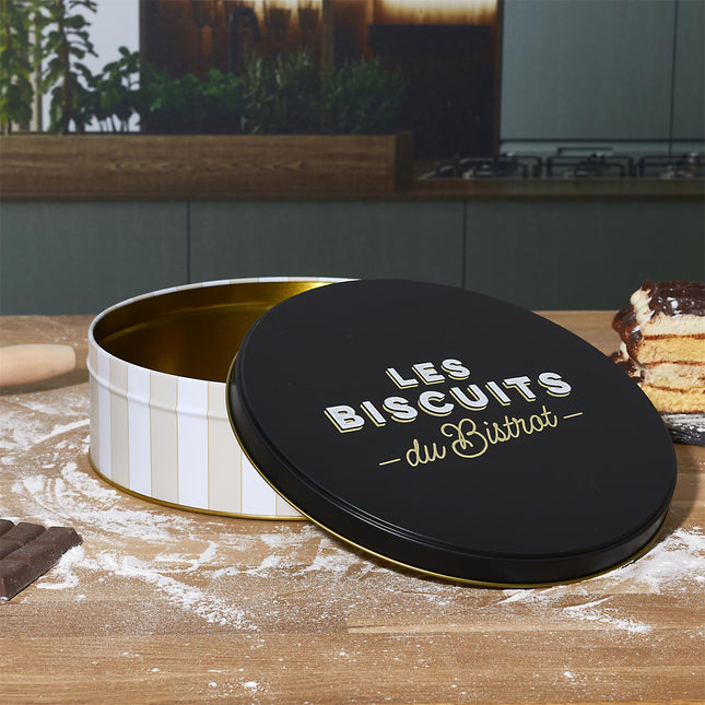 Metāla cepumu trauks “Les Biscuits du Bistrot”