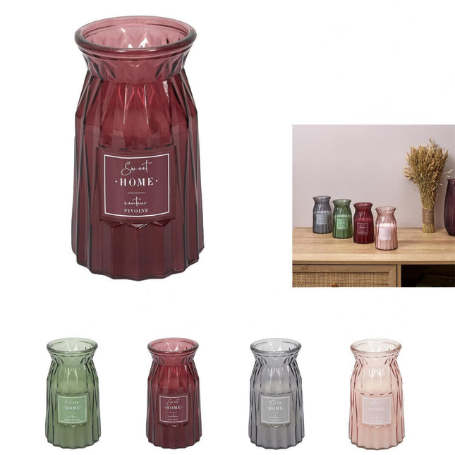 Aromātiskā svece stikla traukā – 4 aromāti 100h degšanas ilgums