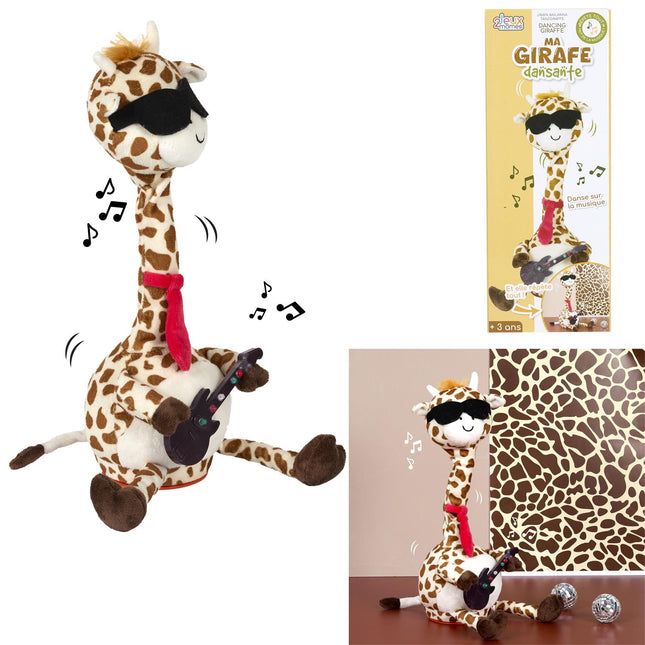 Interaktīva rotaļlieta – dejojošā žirafe ar mūziku un atkārto teikto.