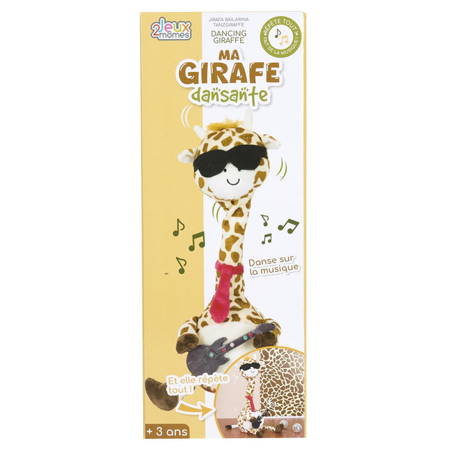 Interaktīva rotaļlieta – dejojošā žirafe ar mūziku un atkārto teikto.