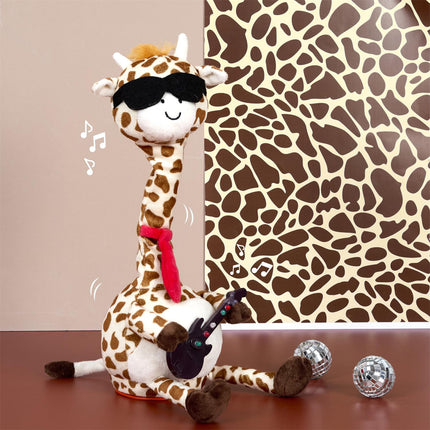 Interaktīva rotaļlieta – dejojošā žirafe ar mūziku un atkārto teikto.