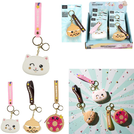 Kawaii atslēgu piekariņš ar maciņu – “Rainbow” kolekcija