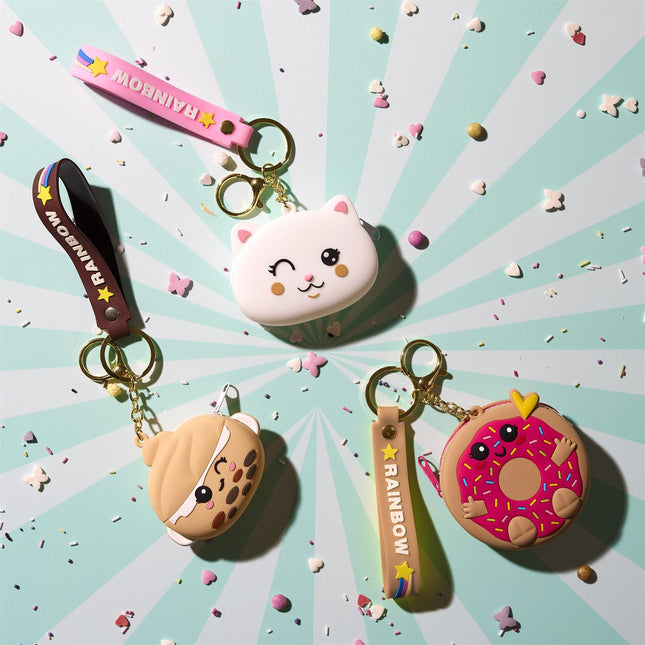 Kawaii atslēgu piekariņš ar maciņu – “Rainbow” kolekcija