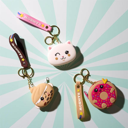 Kawaii atslēgu piekariņš ar maciņu – “Rainbow” kolekcija