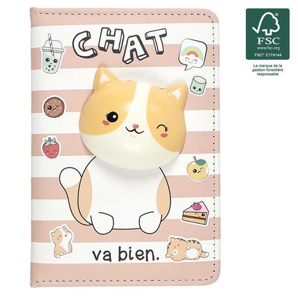 Kawaii piezīmju grāmata ar 3D vāku