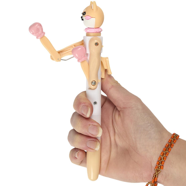 Jautra dzīvnieku pildspalva ar kustīgām rokām – Animal Boxer Pen