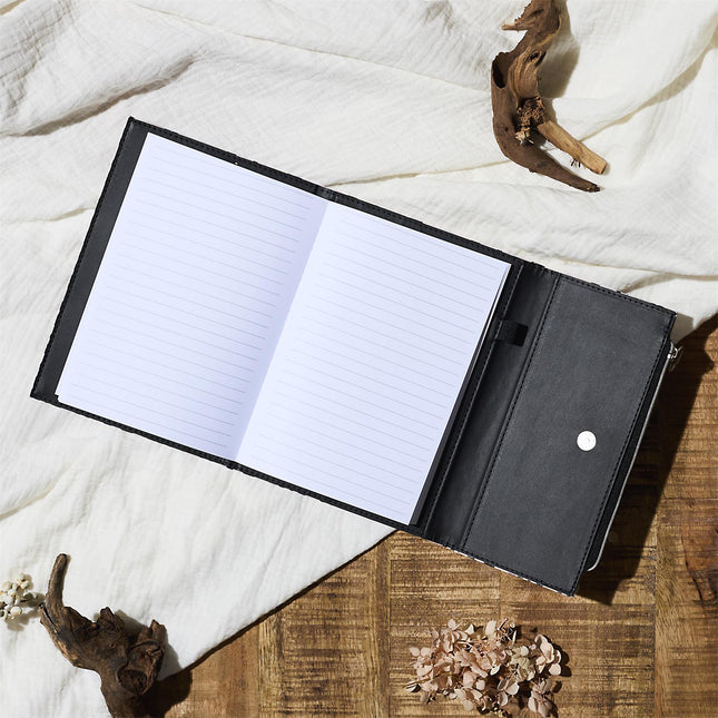 Piezīmju klade ar leoparda rakstu un iebūvētu maciņu