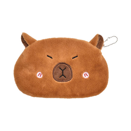 Capybara pūkains penālis, maciņš brūns 22 × 14 cm