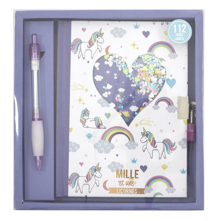 Slepenais dienasgrāmatas komplekts “Vienradži”